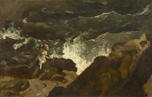 Hajótörés a tengerparton, 1822-1823 körül (olaj, papír, vászonra festve) alkotó: Theodore Gericault