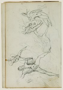 A harcoló meztelen férfiakról szóló tanulmányok alkotó: Theodore Gericault