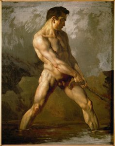 Tanulmány egy férfi akt ... (olaj, vászon) alkotó: Theodore Gericault