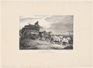 A szénszállító kocsi alkotó: Theodore Gericault