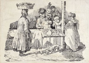 Az alvó hal eladó, alkotó: Theodore Gericault