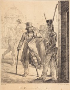 A svájci őr a Louvre-ban (Le factionnaire Suisse au Louvre) alkotó: Theodore Gericault