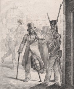 A svájci őrszem a Louvre-ban, 1819. alkotó: Theodore Gericault