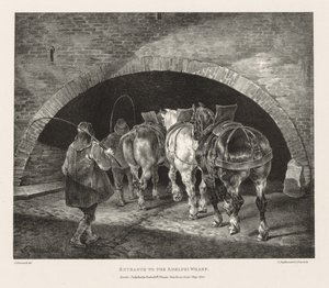 Különféle témák az életből és a kövön: Az Adelphi rakpart bejárata, 1821. alkotó: Theodore Gericault