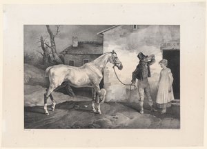 Öreg ló egy fogadó ajtajánál (An Old Horse at the Door of an Inn) alkotó: Theodore Gericault