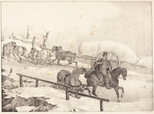 Wagoner Climbing a Hill (Dombot mászó teherkocsi) alkotó: Theodore Gericault