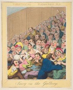 Színházi élvezetek, Snug in the Gallery, 3. tábla, kb. 1835. alkotó: Theodore Lane