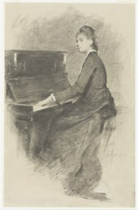 A zongoránál kb. 1887. alkotó: Theodore Robinson