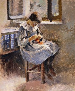 Lányvarró, 1886 körül