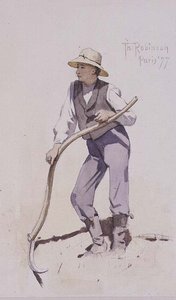 Kaszán pihenő ifjúság alkotó: Theodore Robinson