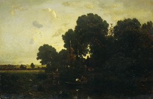 szürkület alkotó: Theodore Rousseau