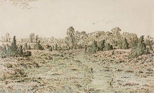 Gyalogút a Barbizonnières-ben, 1864 alkotó: Pierre Etienne Theodore Rousseau