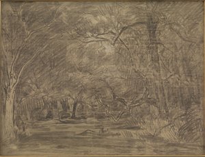 Egy erdő belseje alkotó: Theodore Rousseau