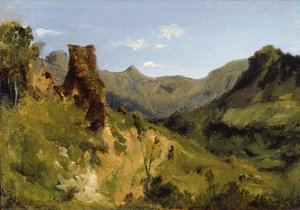 Völgy az Auvergne-hegységben alkotó: Theodore Rousseau