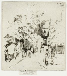 Munkaszüneti nap, a Beaufort Street sarka, Chelsea alkotó: Theodore Roussel