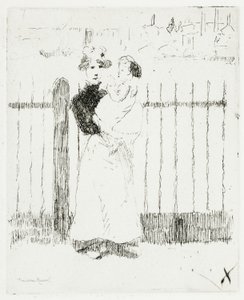 Emma és babája, Chelsea Embankment alkotó: Theodore Roussel