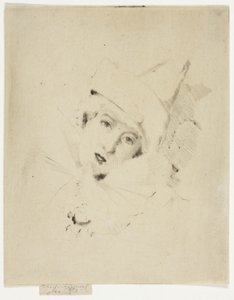 Pierrot, A hölgy portréja A. C. alkotó: Theodore Roussel
