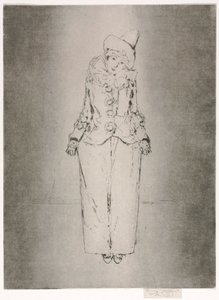 Pierrot en Pied, Lady A. C. portréja. alkotó: Theodore Roussel