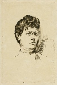 Egy női fej vázlata alkotó: Theodore Roussel