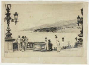 Tanulmány a The Terrace számára, Monte Carlo alkotó: Theodore Roussel