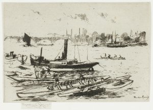 A Steam indítása, Chelsea Embankment alkotó: Theodore Roussel