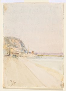 Kilátás az East Cliffre, Hastingsben, 1900 előtt alkotó: Theodore Roussel