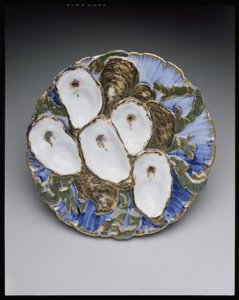 Osztrigatányér a Rutherford B. Hayes White House szolgáltatástól, 1879-ben (porcelán és zománc)