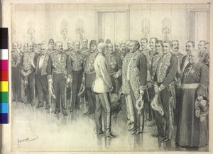 A császár Philpp zu Eulenburg-Hertefeld német nagykövettel tárgyal.