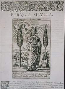 Phrygia Sibylla, Jean-Jacques Boissard "De Divinationewet Magicis Praestigiis" című művének illusztrációjának másolata. alkotó: Theodore de (after) Bry