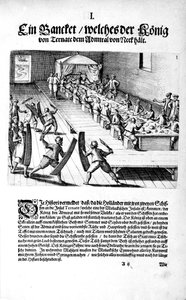 Bankett a királlyal, 1606 alkotó: Theodore de Bry