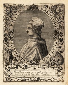 Bartolomeo Sacchi olasz reneszánsz író. alkotó: Theodore de Bry