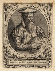 Gerardus Mercator, földrajztudós. alkotó: Theodore de Bry