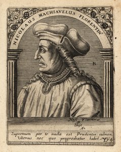 Machiavelli, olasz diplomata. alkotó: Theodore de Bry