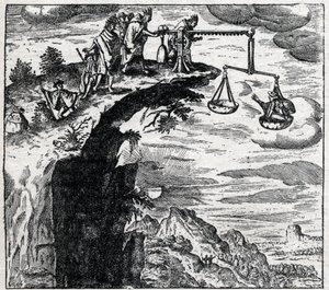 Módszer egy vallomást kicsikarni egy bûnözõtõl Dél-Amerikában, amikor a spanyolok megérkeztek; Theodore de Bry (1528-1598) „” Travels” című művéből alkotó: Theodore de Bry