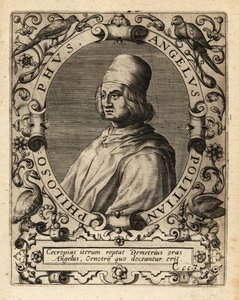 Poliziano, olasz klasszikus tudós. alkotó: Theodore de Bry