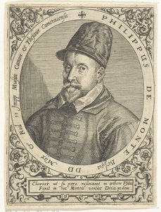 Philippe de Monte (1521-1603) zeneszerző portréja alkotó: Theodore de Bry