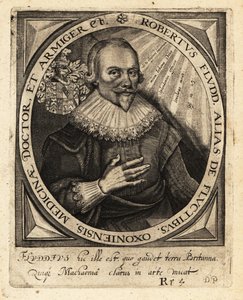 Robert Fludd angol paracelsi orvos. alkotó: Theodore de Bry