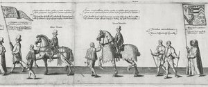 Yeomen bevezeti Sir Philip Sidney temetkezési csoportját a Szent Pál-székesegyház felé vezető úton, 1587 alkotó: Theodore de Bry