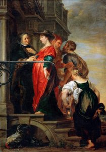 La Visitation de la Vierge Marie - A Boldogságos Szűz Mária látogatása, Thulden, Theodoor, van (1606-1669). Olaj, vászon, 1669 előtt. Mérete : 205x144 cm. Művészettörténeti Múzeum, Vienne