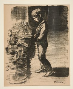 A csizmákról, a La Feuille 5. számának címlapja, 1897. december 31. alkotó: Théophile Alexandre Steinlen