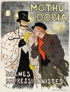 Művészet. Szórakozás. Az énekes szája és Doria. Plakát Steinlen, Franciaország alkotó: Théophile Alexandre Steinlen