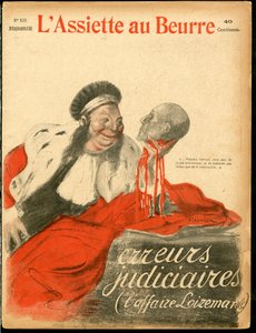 A „” L’Plate au beurre” borítója, 129. szám, Szatirikus színekben alkotó: Théophile Alexandre Steinlen