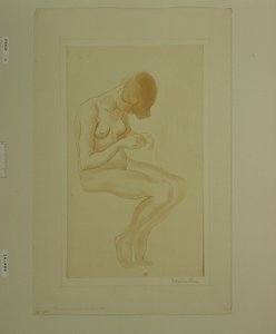 [Körömét ápoló nő (6. nagy akt)] alkotó: Théophile Alexandre Steinlen
