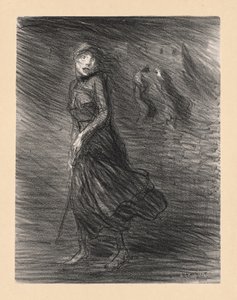 Az utcán (Dans la Rue) alkotó: Théophile Alexandre Steinlen