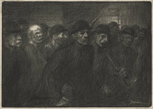 A gyárat elhagyó munkások alkotó: Théophile Alexandre Steinlen