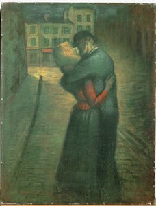 Esti találkozás (olaj, vászon) alkotó: Theophile Alexandre Steinlen
