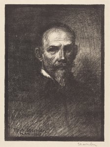 Önarckép (Steinlen elölnézetből, egyenes fejjel) alkotó: Théophile Alexandre Steinlen