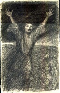 Szocialista zavargások (Le Chambard Socialiste), 1894 körül (ceruza) alkotó: Théophile Alexandre Steinlen