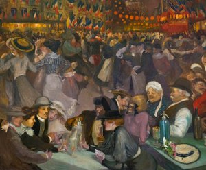 A Bastille-napi tánc (július 14.) – Alexandre Theophile Steinlen (1859-1923) – a „Bal du 14 juillet” részlete alkotó: Théophile Alexandre Steinlen