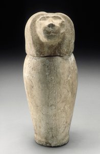 Canopusüveg cinokéval (mészkő) alkotó: Third Intermediate Period Egyptian